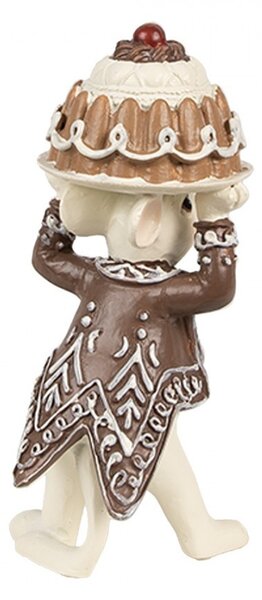 2ks závesná dekorácia socha Myška - 5*5*11 / 5*5*10 cm - Clayre & Eef