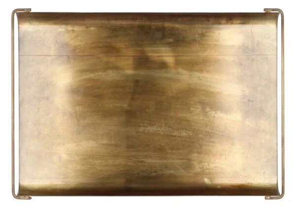 Mosadzný antik kovový dekoračný podnos Debra - 31*20*3 cm - daan kromhout