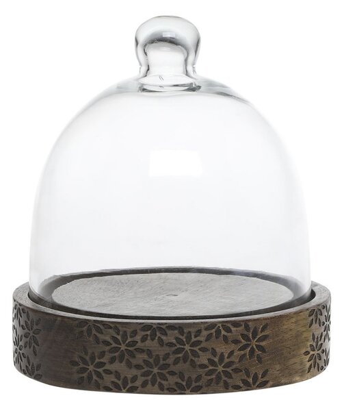 Drevený servírovací podnos s poklopom Flowers Tours - Ø 15*15 cm - Chic Antique