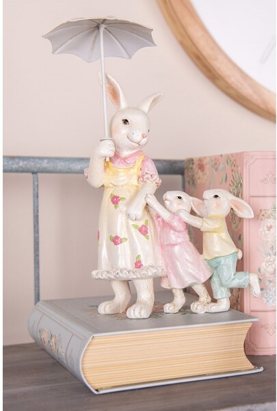 Modrý úložný box s kvetmi v tvare knihy Book Van - 17*14*5 cm - Clayre & Eef