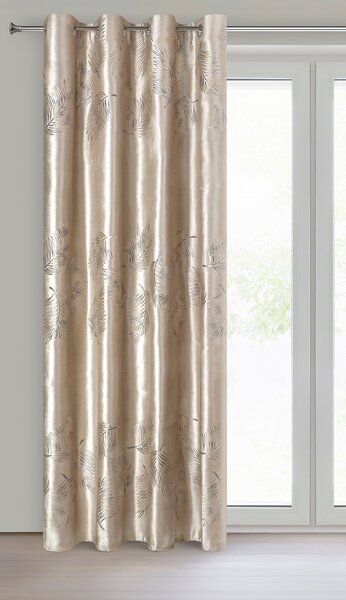 ZATEMŇOVACÍ ZÁVES NA KRÚŽKOCH IDALIA 140X250 CM LISTY
