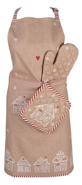 Chňapka s perníkovými chalúpkami Gingerbread Bliss - 18*30 cm - Clayre & Eef