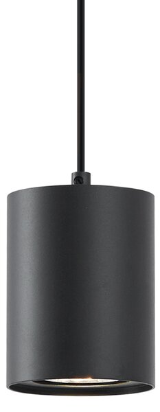 Moderné čierne závesné svietidlo pre 1-fázový koľajnicový systém GU10 70mm - Iconic Holt