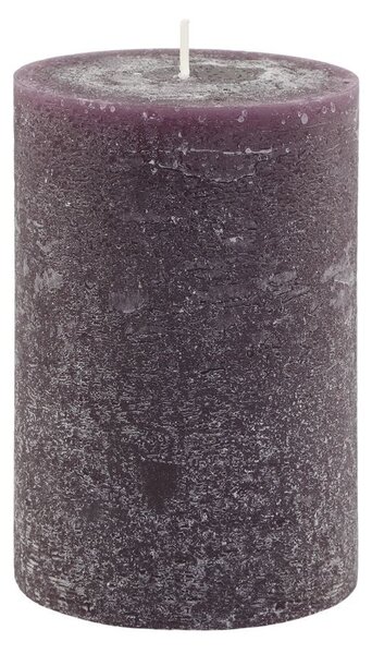 Fialová široká sviečka Macon Rustic plum - Ø 10*15cm/ 90h - Chic Antique