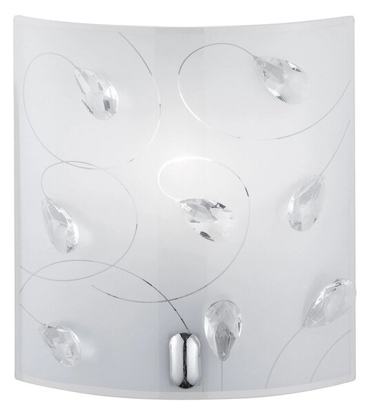 Zaoblená nástenná lampa Carbonado 20x22 cm