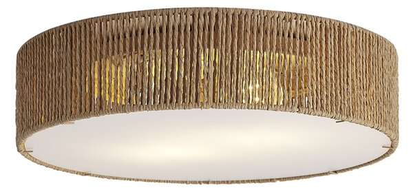Japandi stropné svietidlo prírodné s tienidlom 38cm 2-svetlá - Luz