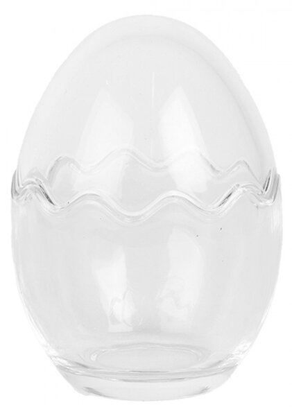 Sklenená dóza s vekom vajíčko - 8*12 cm - Clayre & Eef