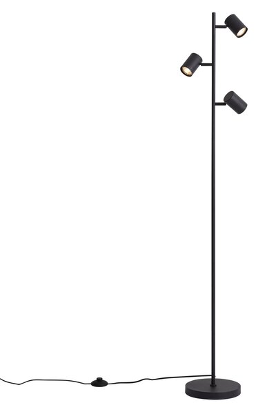 Moderná stojaca lampa čierna 3-svetelná - Jeana