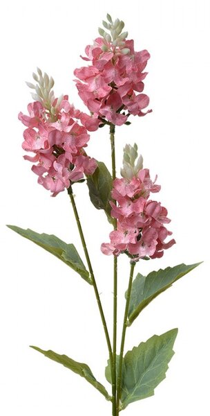 Dekorácia umelá kvetina s ružovými kvetmi - 12*5*71 cm - Clayre & Eef