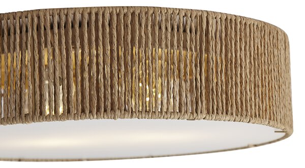 Japandi stropné svietidlo prírodné s tienidlom 38cm 2-svetlá - Luz