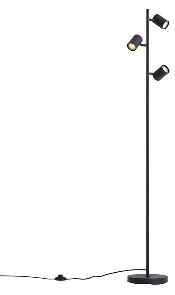 Moderná stojaca lampa čierna 3-svetelná - Jeana