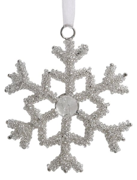 Champagne antik závesná dekorácia snehová vločka Snowflake - 9 cm - Chic Antique