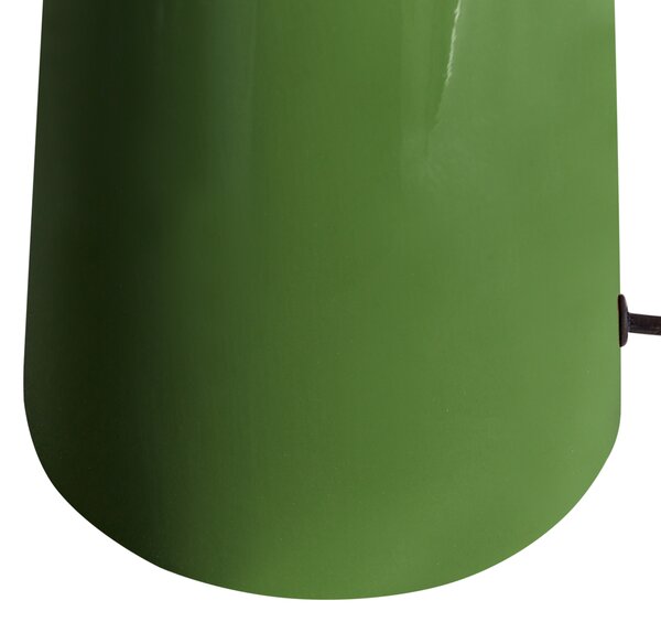 Stolná nočná lampa zelená keramický podstavec tienidlo z umelého semišu 62 cm moderný štýl obývacia izba spálňa