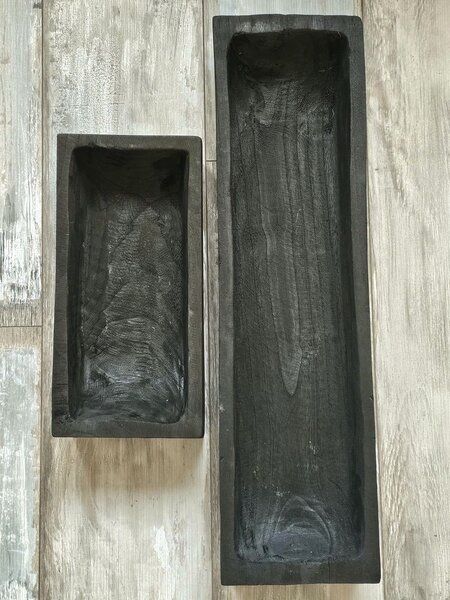 Čierna drevená debnička / podnos na dekorovanie Paulo XL - 60*16*9 cm - daan kromhout