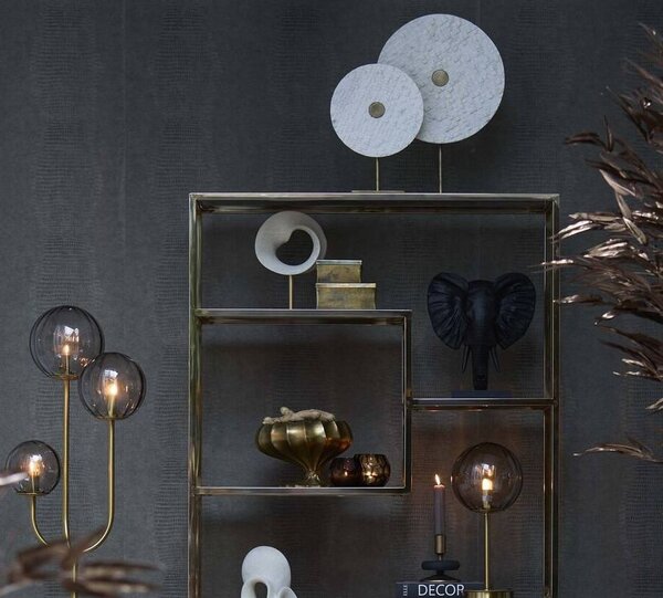 2ks bronzový antik kovový úložný box Loberio - 16*16*7/ 12*12*6 cm - Light & Living