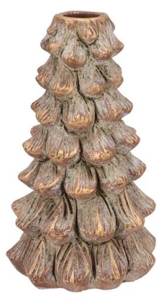 Mosadzný antik cementový svietnik v tvare stromčeka Tree - Ø 11*19 cm - daan kromhout