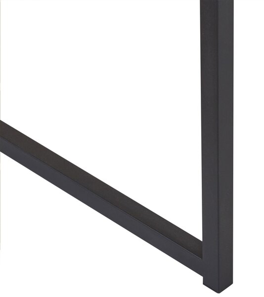 Rohový písací stôl svetlohnedý MDF 140 x 140 cm čierny železný rám poličky posuvné dvierka