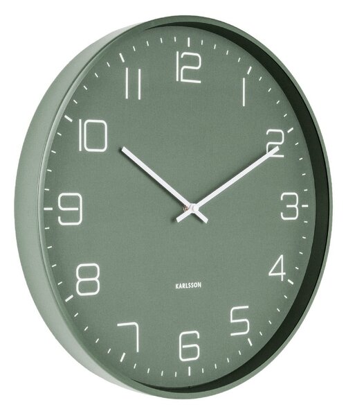 Zelené nástenné hodiny Karlsson Lofty, ø 40 cm