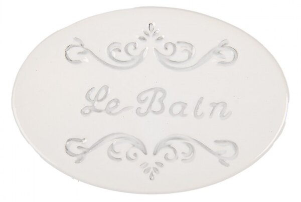 Keramická oválna mydelnička Le Bain - 13*9*3 cm - Clayre & Eef