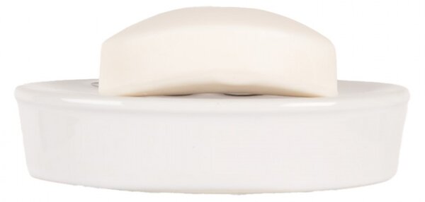Keramická oválna mydelnička Le Bain - 13*9*3 cm - Clayre & Eef
