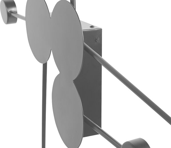 LED nástenná lampa čierna práškové lakovanie kov 6-bodové osvetlenie bytové doplnky dekorácie moderný súčasný dizajn