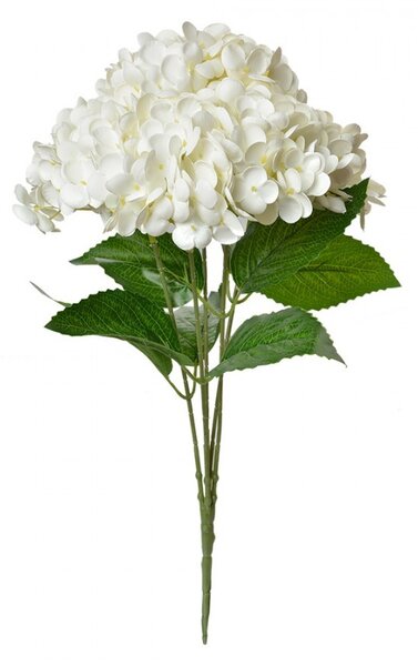 Biela umelá kvetina hortenzie Hydrangea - 23*23*45 cm - Clayre & Eef