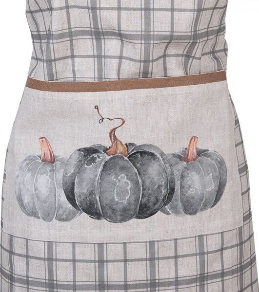 Bavlnená károvaná zástera s tekvicami Country Style Pumpkin - 70*85 cm - Clayre & Eef