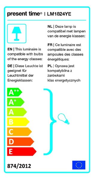 Žltá stolová lampa Leitmotiv Enchant