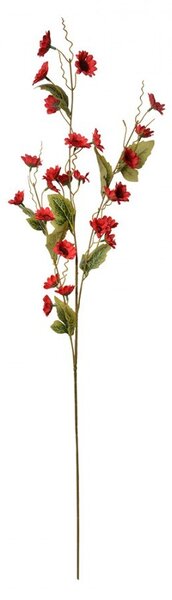 Dekorácia umelá kvetina s červenými kvetmi - 25*6*107 cm - Clayre & Eef