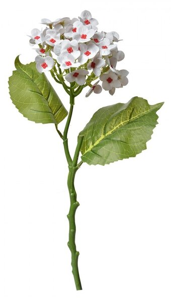 Dekorácia umelá kvetina s bielymi kvetmi - 19*10*37 cm - Clayre & Eef