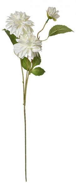 Biela umelá dekorácia kvetina georgína - 17*10*70 cm - Clayre & Eef