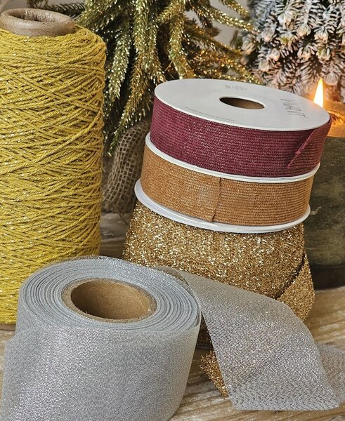 Bordová látková stuha Vivant Corduluxe Ribbon - 25mm x 10m - daan kromhout
