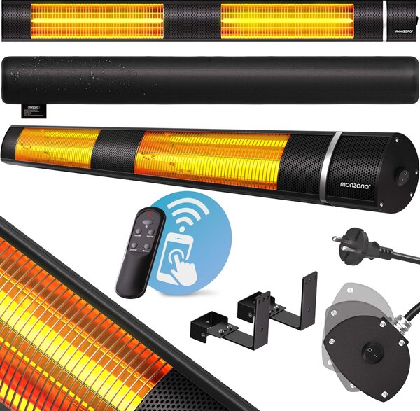 Sálavý ohrievač 3000 W - čierny