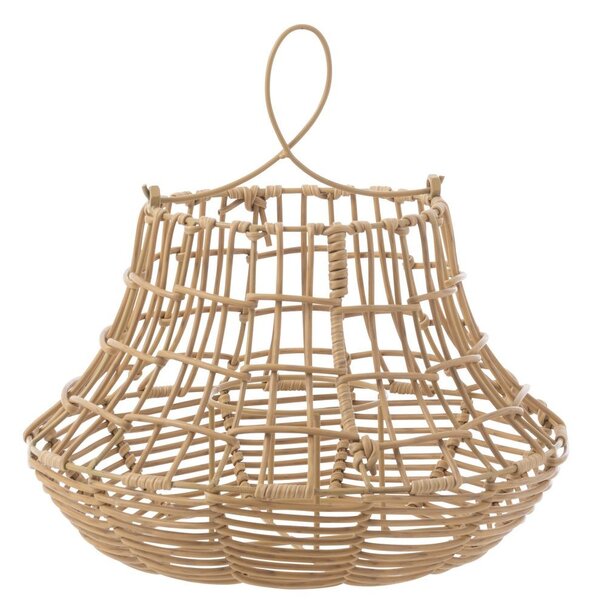 Béžový ratanový závesný lampáš Giro - 33*33*33 cm - J-Line by Jolipa