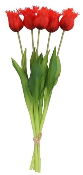 Kytica 7ks tmavo ružových realistických tulipánov Tulips - 31cm - daan kromhout