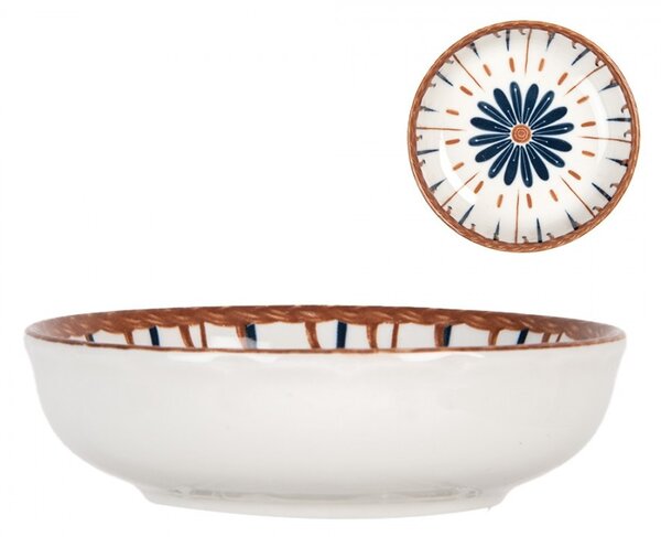 Miska s modrým kvetom Mibbo - Ø 10*3 cm / 50 ml - Clayre & Eef