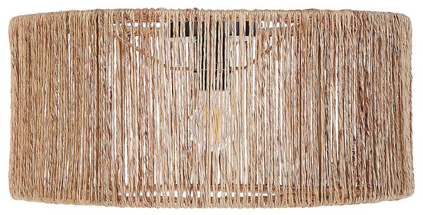 Stropná lampa prírodná jutová okrúhle tienidlo železná konštrukcia boho svietidlo obývacia izba spálňa chodba