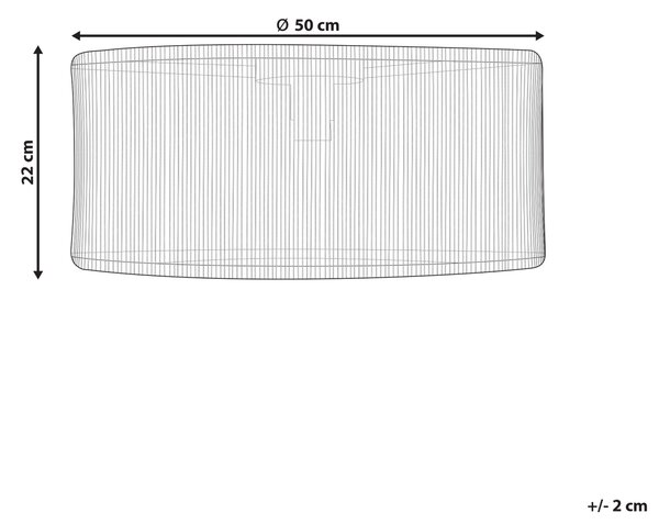 Stropná lampa prírodná jutová okrúhle tienidlo železná konštrukcia boho svietidlo obývacia izba spálňa chodba