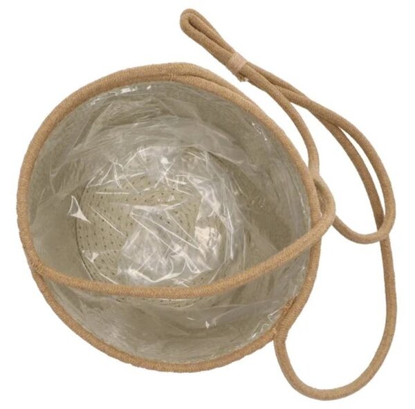 Závesný košík z mmorskej trávy Laos Pistacio - Ø 23*22/80 cm - daan kromhout