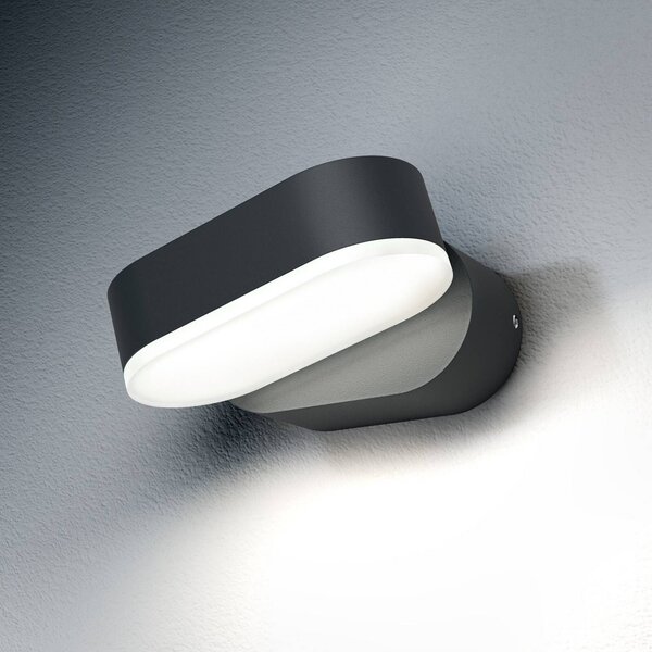 OSRAM LED vonkajšie nástenné svietidlo ENDURA STYLE MINI, tmavošedá, IP44, Hliník / sivá / zinok, Hliník, Moderný