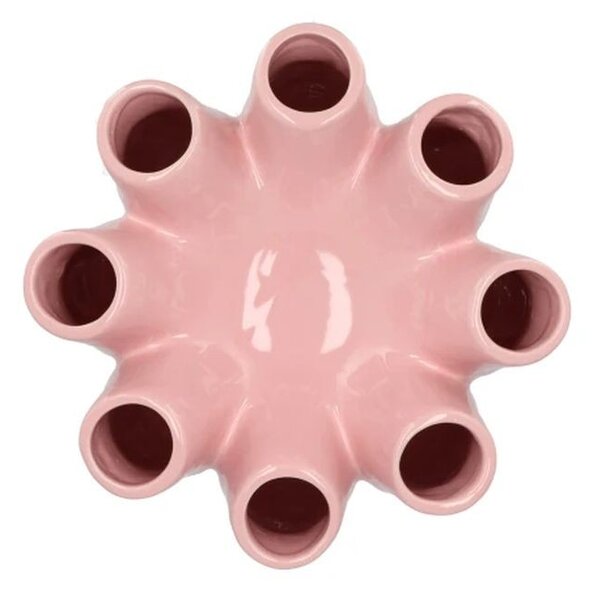 Ružová keramická váza Luna Tube Pink - Ø 24*24 cm - daan kromhout