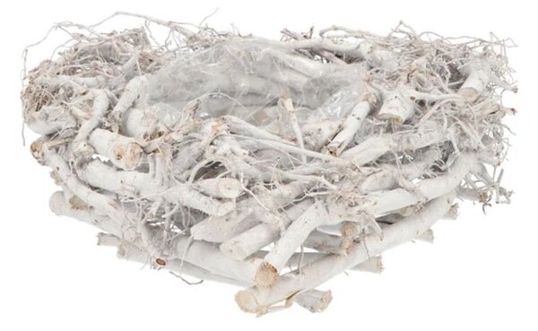 Hnedý kvetináč srdca z koreňov Root Wood - 30*10 cm - daan kromhout