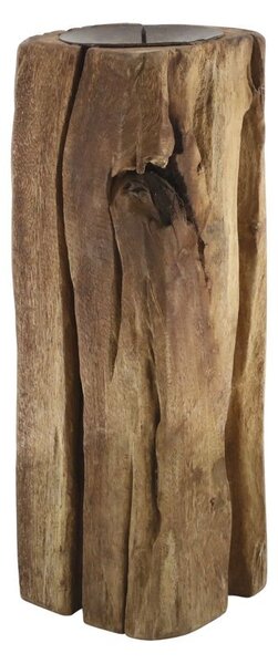 Drevený valcový svietnik Grimaud Unit M - 13*10*28 cm - Chic Antique