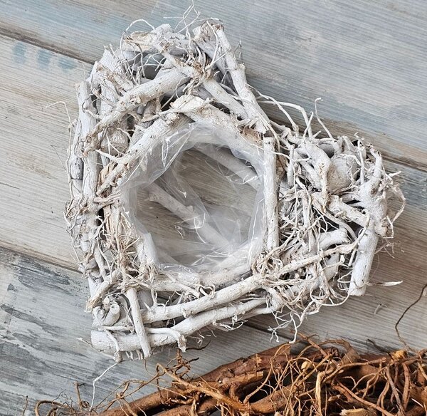 Hnedý kvetináč srdca z koreňov Root Wood - 30*10 cm - daan kromhout