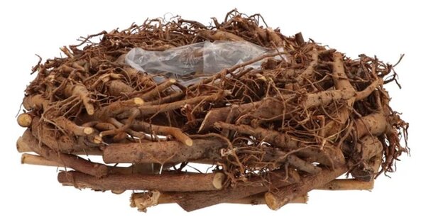 Hnedý kvetináč veniec z koreňov Root Wood - Ø 30 cm - daan kromhout