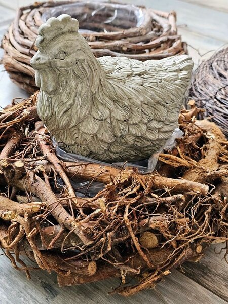 Hnedý kvetináč veniec z koreňov Root Wood - Ø 30 cm - daan kromhout