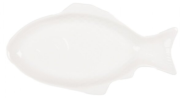 Biela miska / tanier v tvare ryby Fish Bowl XS - 27 * 14 * 3 cm / 125 ml - Clayre & Eef