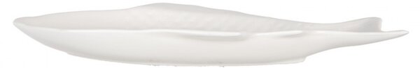 Biela miska / tanier v tvare ryby Fish Bowl XS - 27 * 14 * 3 cm / 125 ml - Clayre & Eef