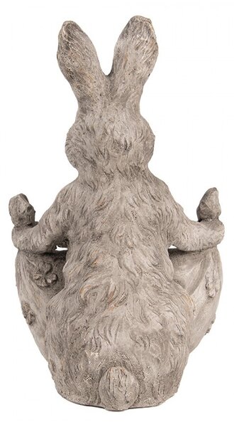 Dekorácia cementový kvetináč králik so šatkou - 20*24*31 cm - Clayre & Eef