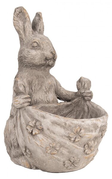 Dekorácia cementový kvetináč králik so šatkou - 20*24*31 cm - Clayre & Eef